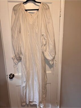 VTG Moresca Renaissance Cotton Dress Prairie House Romantic Maxi Long *Read